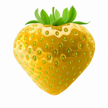 金黄色的黄草莓美味水果png图片免抠矢量素材