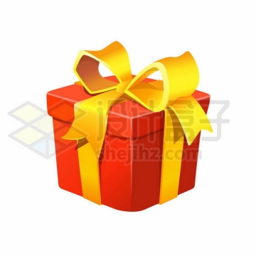 一款红色卡通礼物盒生日礼物8463509矢量图片免抠素材