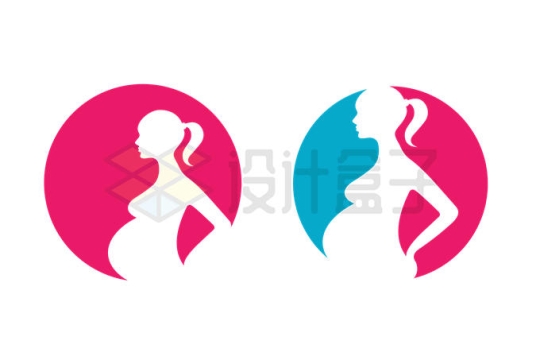 2款圆圈孕妇怀孕月子中心月嫂公司logo设计方案3545581矢量图片免抠素材