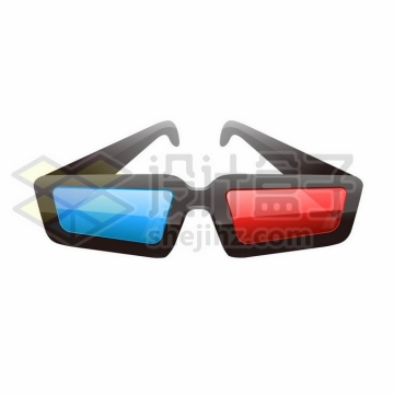 红蓝眼镜3D立体眼镜电影院观影眼镜3343018矢量图片免抠素材免费下载