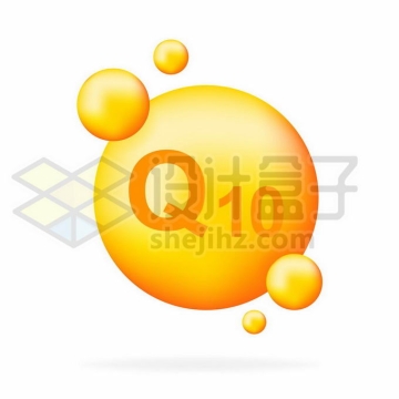 黄色圆球液滴维生素Q10辅酶营养素1981567矢量图片免抠素材免费下载