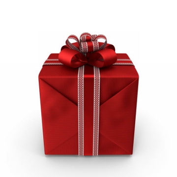 3D立体包装精美的红色礼物盒322044免抠图片素材