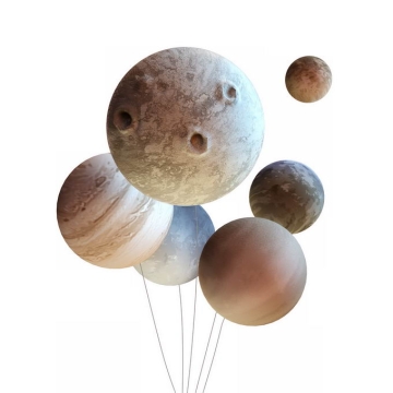太阳系行星星球气球插画2504768图片免抠素材免费下载