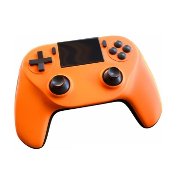 橙色的3D立体风格游戏控制手柄5974596矢量图片免抠素材