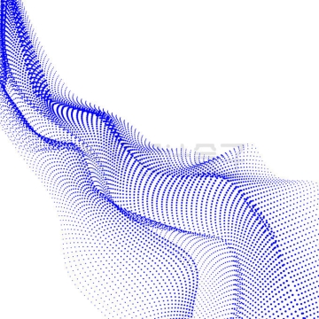 蓝色小圆点粒子风格抽象图案6130450矢量图片免抠素材