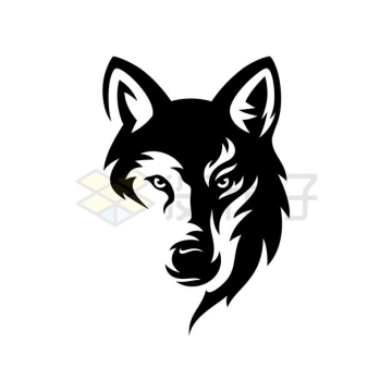 黑白色野狼头部游戏logo设计1673115矢量图片免抠素材下载