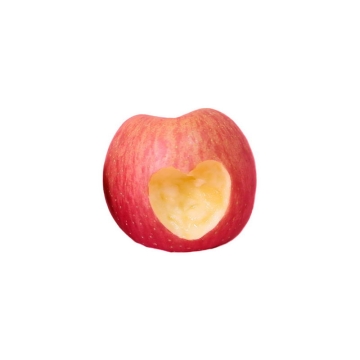一颗红苹果上的心形咬痕7864091png图片免抠素材