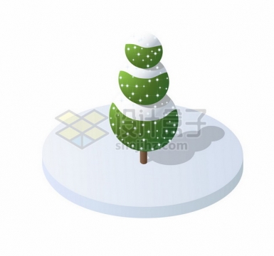 3D立体雪松大树930794png图片素材