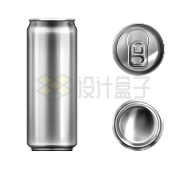 3个不同角度的易拉罐铝罐金属罐子9629504矢量图片免抠素材