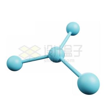 蓝色3D分子模型1651414图片免抠素材