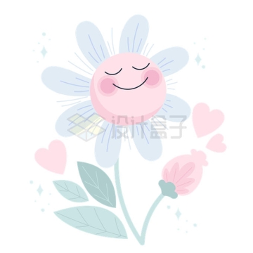 超可爱微笑的卡通太阳花卡通花朵儿童画1116652矢量图片免抠素材
