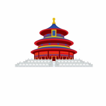 天坛中国传统建筑插画2969934矢量图片免抠素材免费下载