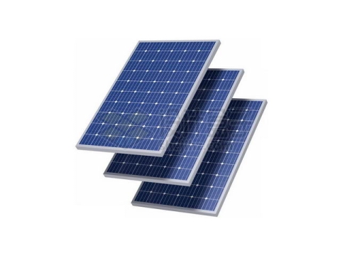 三块蓝色太阳能电池板2030968图片免抠素材