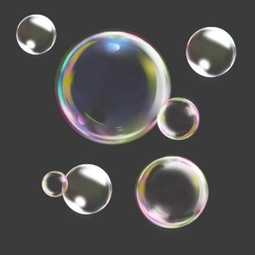 五颜六色的彩色气泡水泡肥皂泡吹泡泡3606827免抠图片素材
