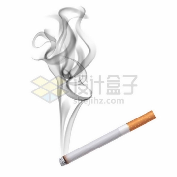 正在冒烟黑烟的香烟禁止吸烟有害健康1807998矢量图片免抠素材