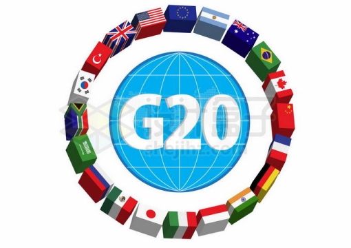 3D立体风格G20二十国集团标志logo2894279矢量图片免抠素材
