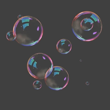 五颜六色的彩色气泡水泡肥皂泡吹泡泡7856744免抠图片素材
