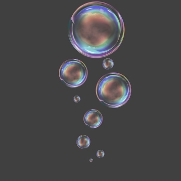 五颜六色的彩色气泡水泡肥皂泡吹泡泡4189641免抠图片素材