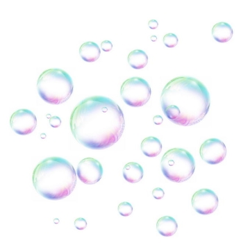 五颜六色的彩色气泡水泡肥皂泡吹泡泡2184751免抠图片素材