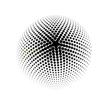 黑色圆点组成的抽象圆球图案8919576矢量图片免抠素材