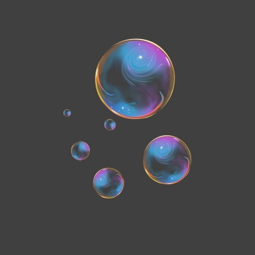 五颜六色的彩色气泡水泡肥皂泡吹泡泡6697289免抠图片素材