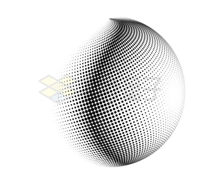 黑色圆点组成的抽象圆球图案5197468矢量图片免抠素材