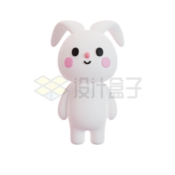 可爱的卡通大白兔3D模型9687108PSD免抠图片素材