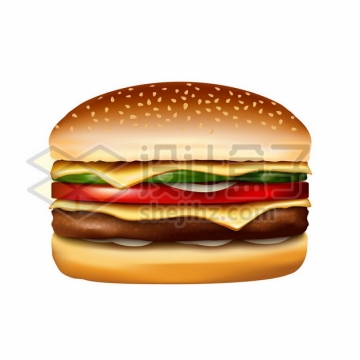 一个分层的汉堡包牛肉汉堡美味西餐9302621矢量图片免抠素材