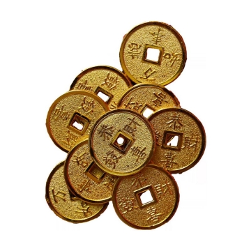 一堆金币恭喜发财万事如意新年春节铜币装饰7736497png图片免抠素材