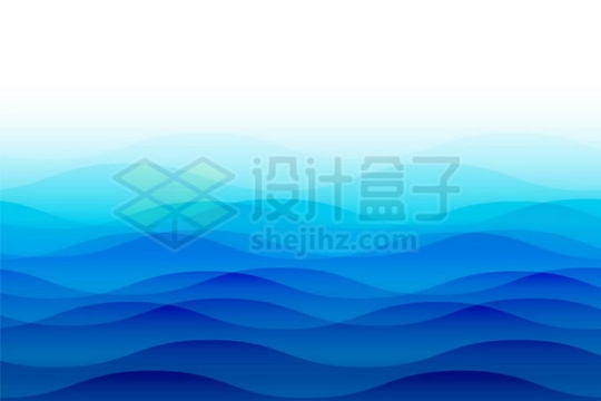 层层叠叠的蓝色波浪装饰背景图6742242矢量图片免抠素材免费下载