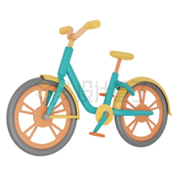 一辆卡通自行车3D模型2439927PSD免抠图片素材
