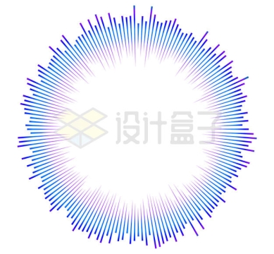 蓝紫色渐变色放射线抽象图案装饰2061257矢量图片免抠素材