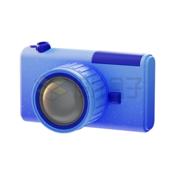 一款蓝色的微单照相机3D模型1191437PSD免抠图片素材