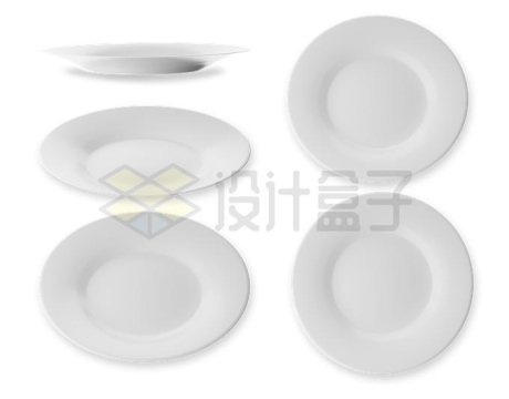 5款白色的盘子瓷器2163990PSD免抠图片素材