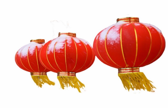 三个大红灯笼新年春节装饰4143543png图片免抠素材
