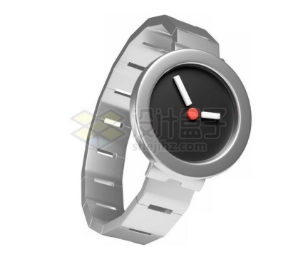 3D立体风格金属银灰色的手表模型8873638免抠图片素材