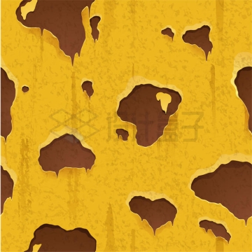 黄色斑驳油漆锈迹斑斑的钢铁表面纹理战损版背景9497866矢量图片免抠素材