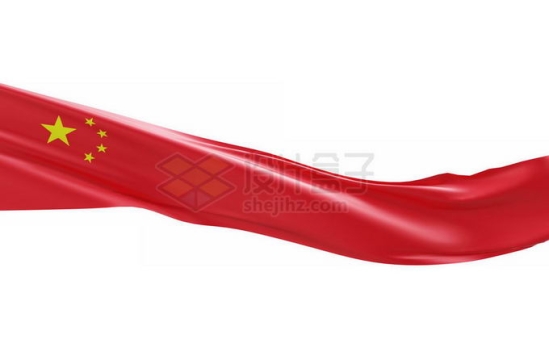 飘扬的中国国旗五星红旗红色飘带7596210矢量图片免抠素材