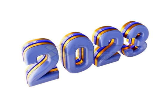 淡紫色风格2023年数字3D立体艺术字体2532964PSD免抠图片素材