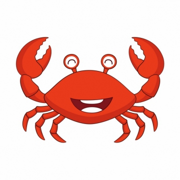 可爱的红色卡通螃蟹172612图片素材
