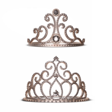 两顶镶着钻石宝石的王后皇冠303666png图片素材