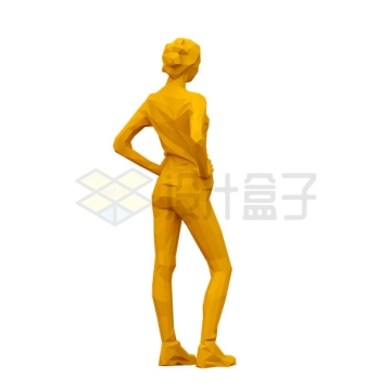 低多边形风格女人女性3D人体模型5061205PSD免抠图片素材