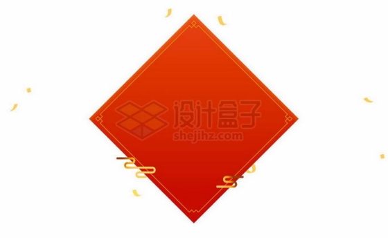 新年春节红色贴纸背景装饰4258177矢量图片免抠素材