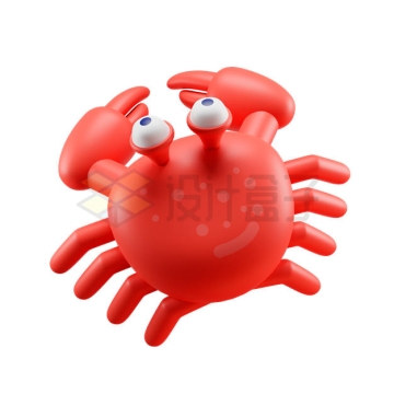 可爱的卡通螃蟹3D模型7771346PSD免抠图片素材
