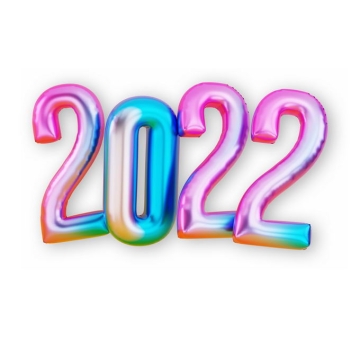 2022年彩色气球艺术字体7708608矢量图片免抠素材免费下载