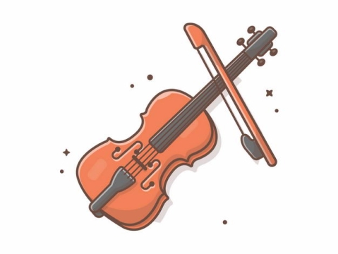 MBE风格的小提琴和琴弓2633661EPS图片免抠素材