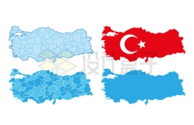 4款土耳其行政地图9265704矢量图片免抠素材下载