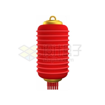 一盏圆柱形的大红灯笼3D模型2775834PSD免抠图片素材