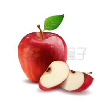 切块的红苹果美味水果3426604矢量图片免抠素材