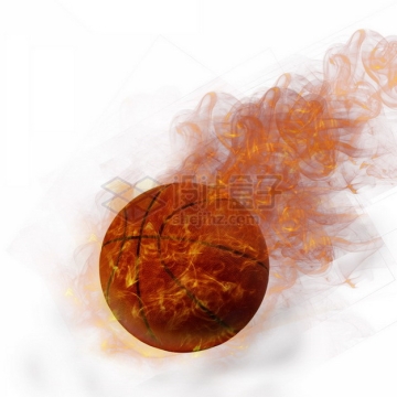 燃烧着火焰的篮球特效果8683432png图片素材